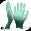 SRSAFETY 13 Gauge Nylon PU Dipping guantes de trabajo de montaje